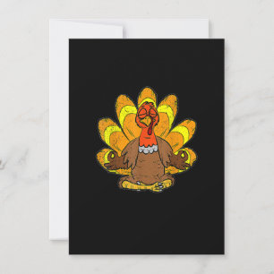 Turkije Yoga Thanksgiving Day Funny Meditatie Nama Kaart