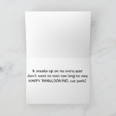 **TURKIJE ZEGT ***EET VARKENSVLEES DEZE THANKSGIVI KAART (Binnen)