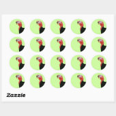 Turkije: Zwart Tom Head Ronde Sticker (Vel)