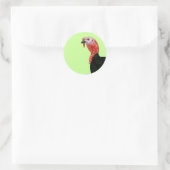 Turkije: Zwart Tom Head Ronde Sticker (Tas)