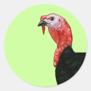 Turkije: Zwart Tom Head Ronde Sticker