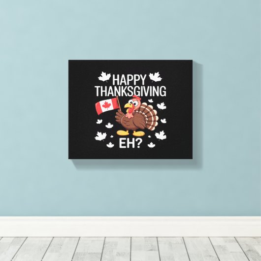 Turkije's dag van oversized T-shirt Canvas Afdruk (Insitu (Houten vloer))