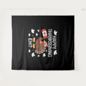 Turkije's dag van oversized T-shirt Wandkleed (Voorkant (horizontaal))