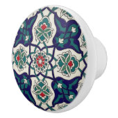 Turkis Blue Ceramic Floral Keramische Knop (Rechts)