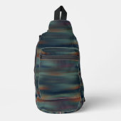 türkis en rode strepen abstract sling bag (Voorkant)