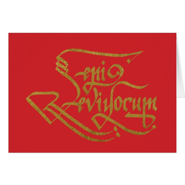 türkische Valentinskarte (Voorkant Horizontaal)