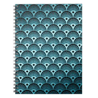 Turkise, kunstdeco, , mooi, patroon, schattig, b notitieboek