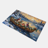 Turkish Angora Cat Christmas Boat Holiday Deurmat (Schuin)