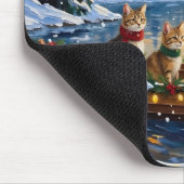 Turkish Angora Cat Christmas Boat Holiday Muismat (Hoek)