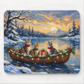 Turkish Angora Cat Christmas Boat Holiday Muismat (Voorkant)