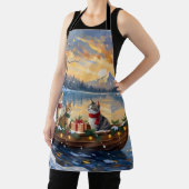 Turkish Angora Cat Christmas Boat Holiday Schort (Insitu)