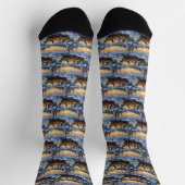 Turkish Angora Cat Christmas Boat Holiday Sokken (Top)