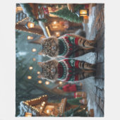 Turkish Angora Cats Christmas Snow Holiday Fleece Deken (Voorkant)