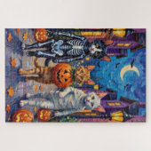 Turkish Angora Cats In Halloween Costumes Legpuzzel (Horizontaal)