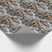 Turkish Angora Christmas Ottoman Courtyard Cadeaupapier (Hoek)