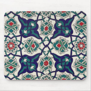 Turkish Blauw Keramiek Bloemmotief Muismat