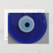 TURKISH BLUE GLASS EVIL EYE AMULET Postcard Briefkaart (Voorkant / Achterkant)