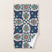 Turkish Blue Keramische Bloem Bad Handdoek (Handdoek)