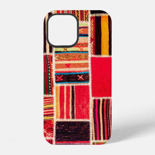 Turkish carpet patchwork handmade. Patchwork patte iPhone Hoesje (Achterkant)