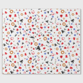 Turkish culture items in a fun pattern cadeaupapier (Vlak)