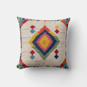 Turkish Delight: Witte Kilim Kussens voor Boho Chi