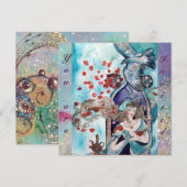 TURKISH FAIRY TALE, heldere rode blauwe roze sparr Kaart (Voorkant / Achterkant)