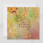 TURKISH FAIRY TALE, heldere rode blauwe vonk Kaart (Achterkant)