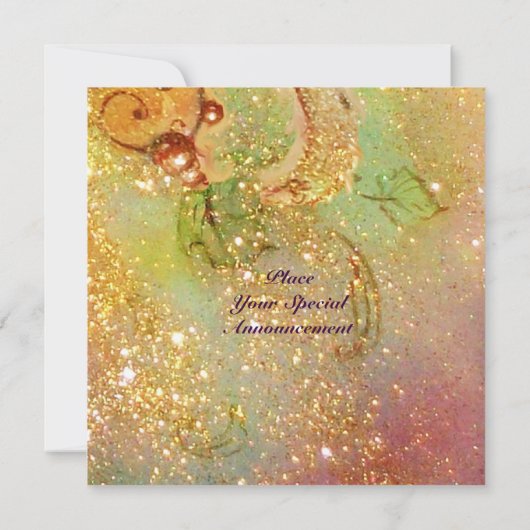 TURKISH FAIRY TALE, heldere rode blauwe vonk Kaart (Achterkant)