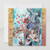 TURKISH FAIRY TALE, heldere rode blauwe vonk Kaart (Voorkant)