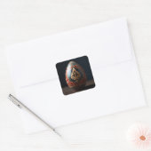 Turkish Flame Easter Egg Vierkante Sticker (Envelop)