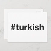 TURKISH Hashtag Briefkaart (Voorkant / Achterkant)