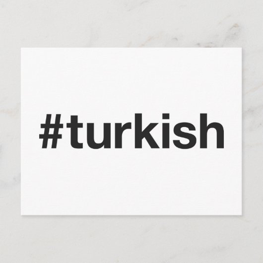 TURKISH Hashtag Briefkaart (Voorkant)