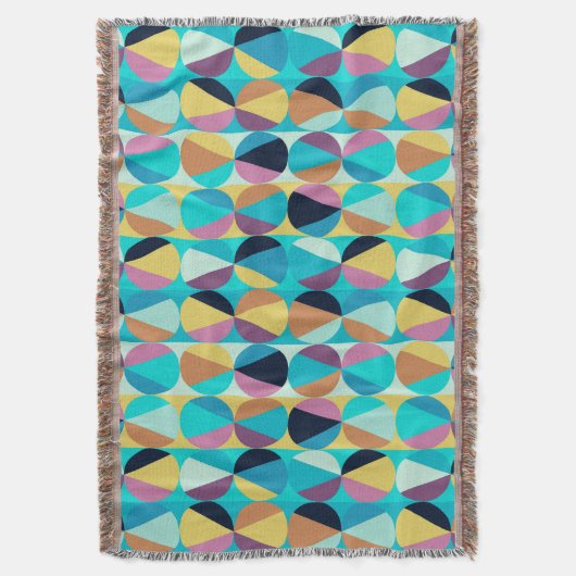 Turkish Inspired Colorful Geometric Pattern Deken (Voorkant Verticaal)