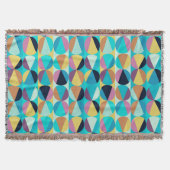 Turkish Inspired Colorful Geometric Pattern Deken (Voorkant)