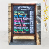Turkish Restaurant Menu Board (Gele Bloem)