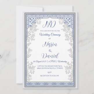 Turkish Royal Theme Wedding Invitation Kaart