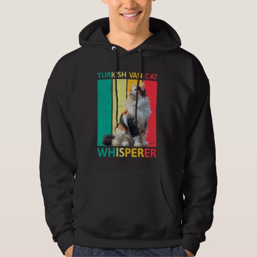 TURKISH VAN WHISPERER Cat Dad Funny  Hoodie (Voorkant)