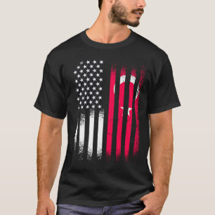 Turkiye American Patriot Grown Land USA Flags S. T-shirt