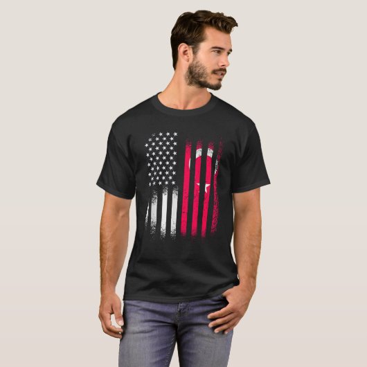 Turkiye American Patriot Grown Land USA Flags S. T-shirt (Voorkant volledig)