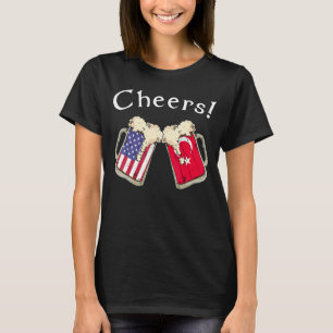 Turkiye American Patriot kwekerijland Cheers Beer T-shirt