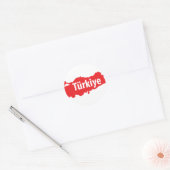 Türkiye contour icon ronde sticker (Envelop)