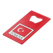 Türkiye Creditkaart Flessenopener (Voorkant Gekanteld)