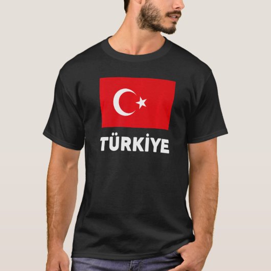 Türkiye Flag Turkey Flag T-shirt (Voorkant)