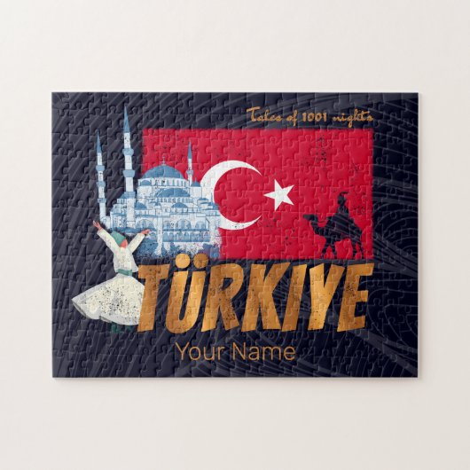 Türkiye Istanboel  Vlag Turkije Souvenir Legpuzzel (Horizontaal)