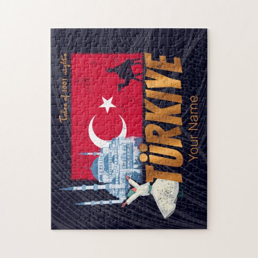 Türkiye Istanboel  Vlag Turkije Souvenir Legpuzzel (Verticaal)