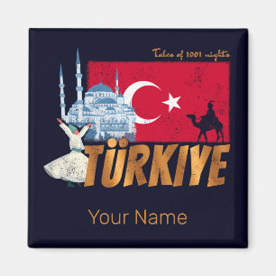 Türkiye Istanboel  Vlag Turkije Souvenir Magneet