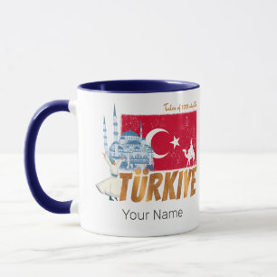 Türkiye Istanboel  Vlag Turkije Souvenir Mok