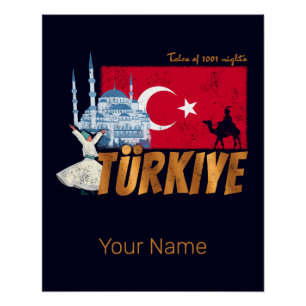 Türkiye Istanboel  Vlag Turkije Souvenir Perfect Poster