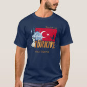Türkiye Istanboel  Vlag Turkije Souvenir T-shirt (Voorkant)