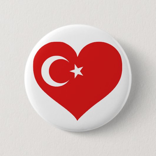 Turkiye Love Ronde Button 5,7 Cm (Voorkant)